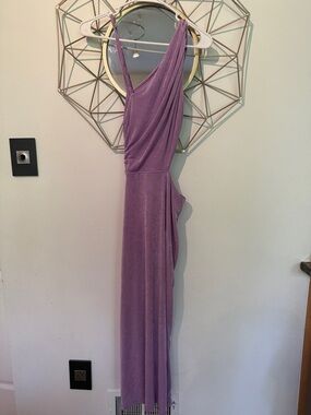 Amazon Lavender One-Shoulder Midi Dress